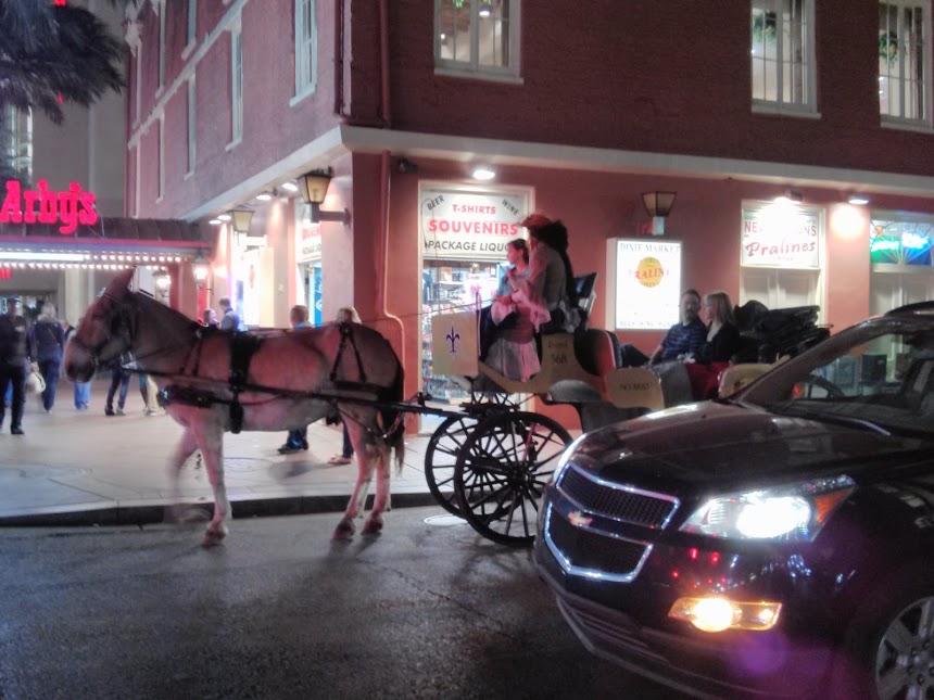I saw several of these horse rides while I was downtown. They just get in front of traffic and that's that.