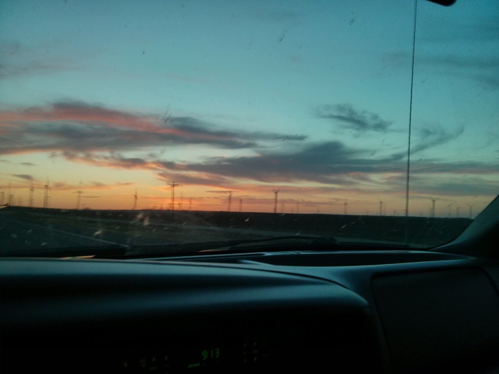 The fields of windmills along the Texas desert were interesting to see. The windmills are enormous- when you see them large and clear on top of a hill miles away, the scale of everything out there really hits you. These are some of the smaller ones.