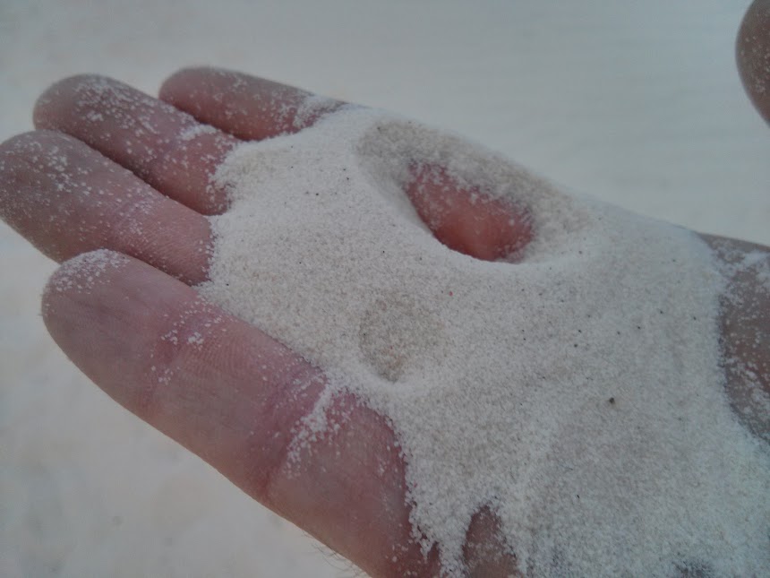 While trying to reach dunes the lack of footprints told me nobody had been to in quite a while, I managed to very easily step ankle-deep in sand, filling my shoes. But the sand was so fine and soft that I didn't really care. A far cry from my trips to the beach!