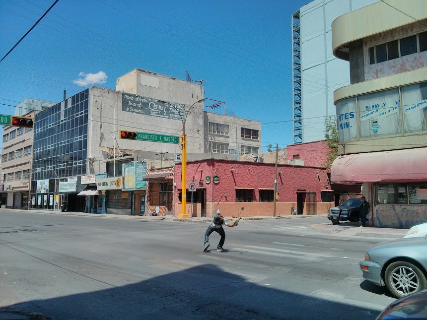This guy was juggling stuff at the red light for tips