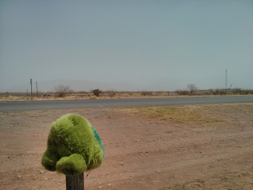 This is about what everything outside the city limits of Alamogordo looked like. Half the days you can actually see the mountains in the background of the picture. The other half the air is so full of dust from the desert that visibility is terrible.