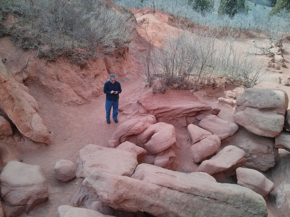 I climbed around a bit on some rocks. There were nice places for real rock climbers with gear and something better than loafers to climb.