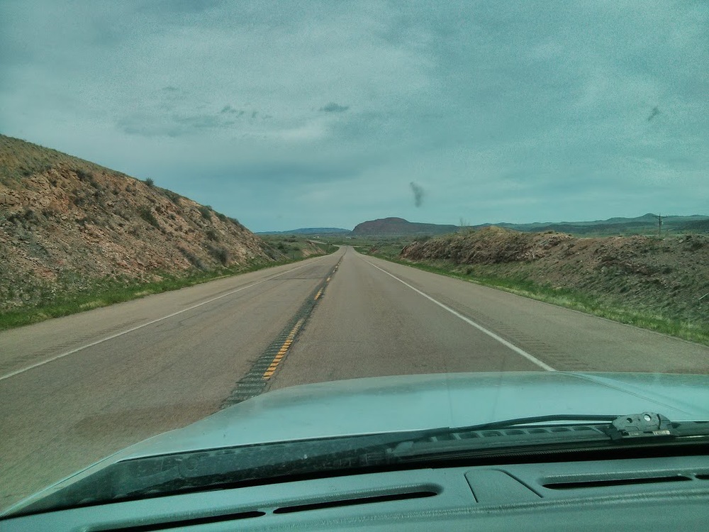 There are lots of nice hills on the road to Wyoming. Wyoming is definitely one of the prettiest states I've ever been to.