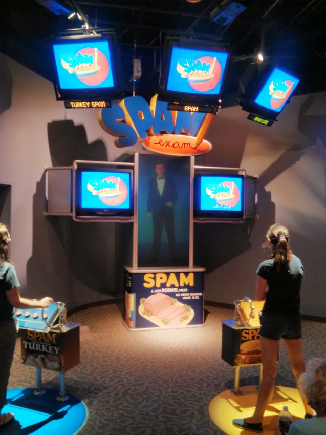 Kevin and I watched some folks play this Spam trivia contest run by a video narrator. It was pretty entertaining.
