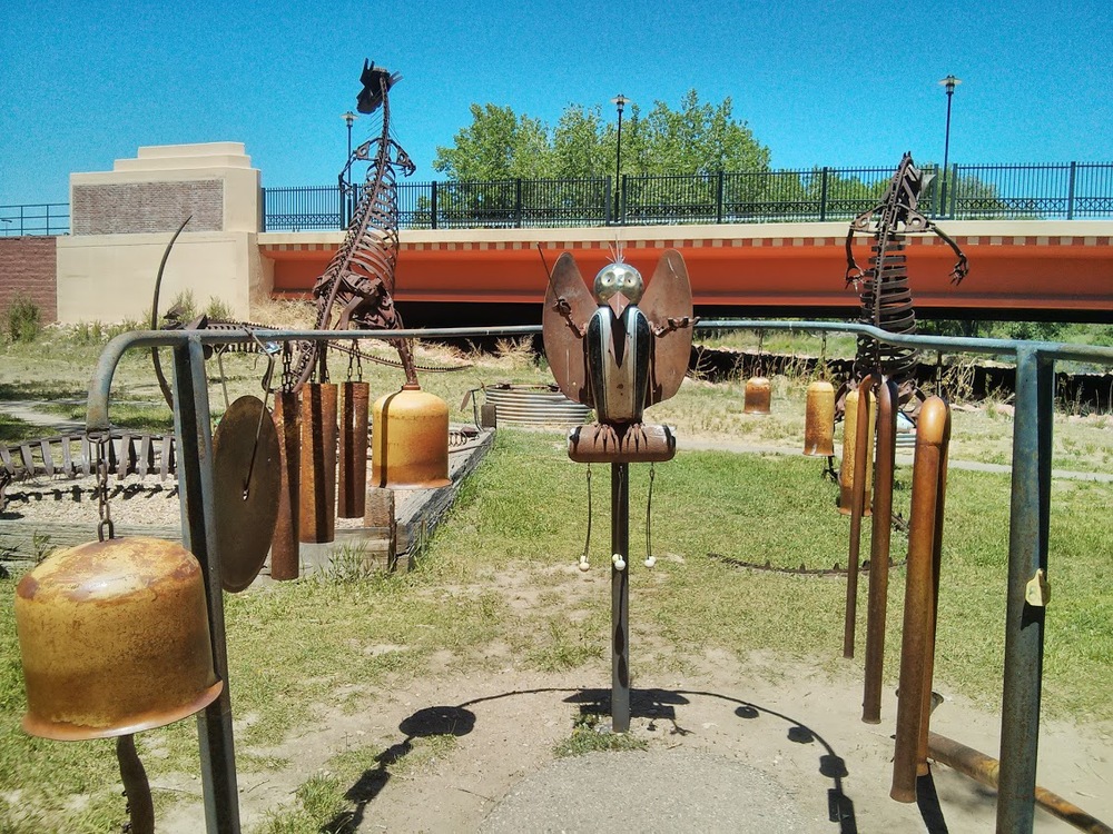 There pieces were all musical - bells and gongs with different tones.