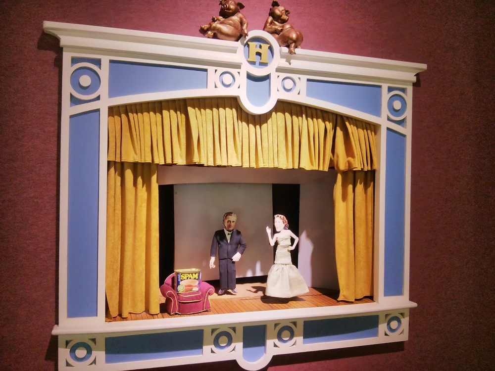 This was one of those old-timey things where the cardboard cutouts moved on tracks while a recording 